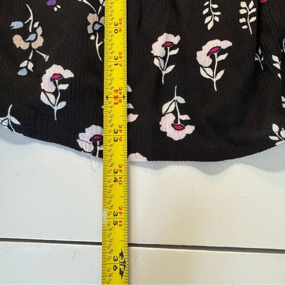 Plus Size Tunic Top Blouse Shirt Size Crochet Trim Y Neck Dark Floral 18-20 1X - Picture 10 of 12